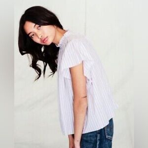 Trovata Carla high neck blouse in Light lilac